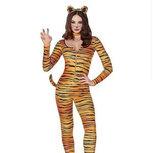 Spirit Halloween Costume Tiger Catsuit Women’s XS